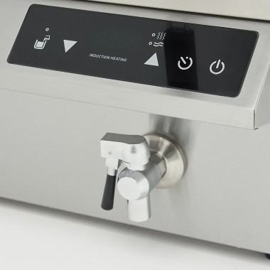 Maxima - Friteuse professionnelle - 2 cuves de 8L - 2 paniers - avec robinet de vidange - Induction