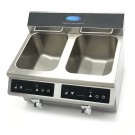 Maxima - Friteuse professionnelle - 2 cuves de 8L - 2 paniers - avec robinet de vidange - Induction