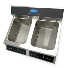Maxima - Friteuse professionnelle - 2 cuves de 8L - 2 paniers - avec robinet de vidange - Induction