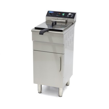 Maxima - Friteuse - 16L - 1 Panier - avec Robinet de Vidange et Support