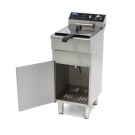 Maxima - Friteuse - 16L - 1 Panier - avec Robinet de Vidange et Support
