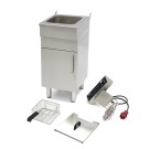 Maxima - Friteuse - 16L - 1 Panier - avec Robinet de Vidange et Support