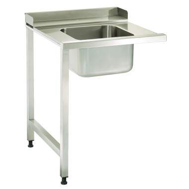 Maxima - Table de lave-vaisselle - 120 x 75 cm - Gauche - avec évier et étagère de rangement