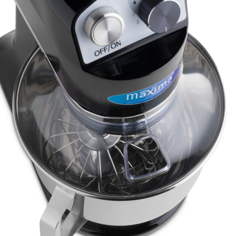 Maxima - Batteur sur socle - 7 L - Jusqu'à 2 kg de pâte - Noir
