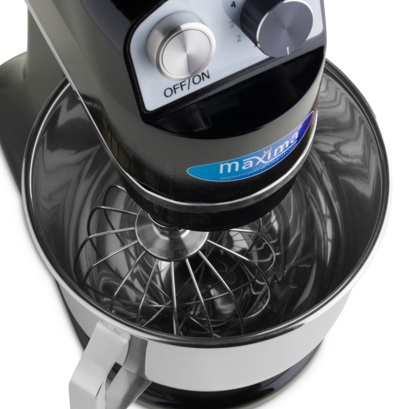 Maxima - Batteur sur socle - 7 L - Jusqu'à 2 kg de pâte - Noir