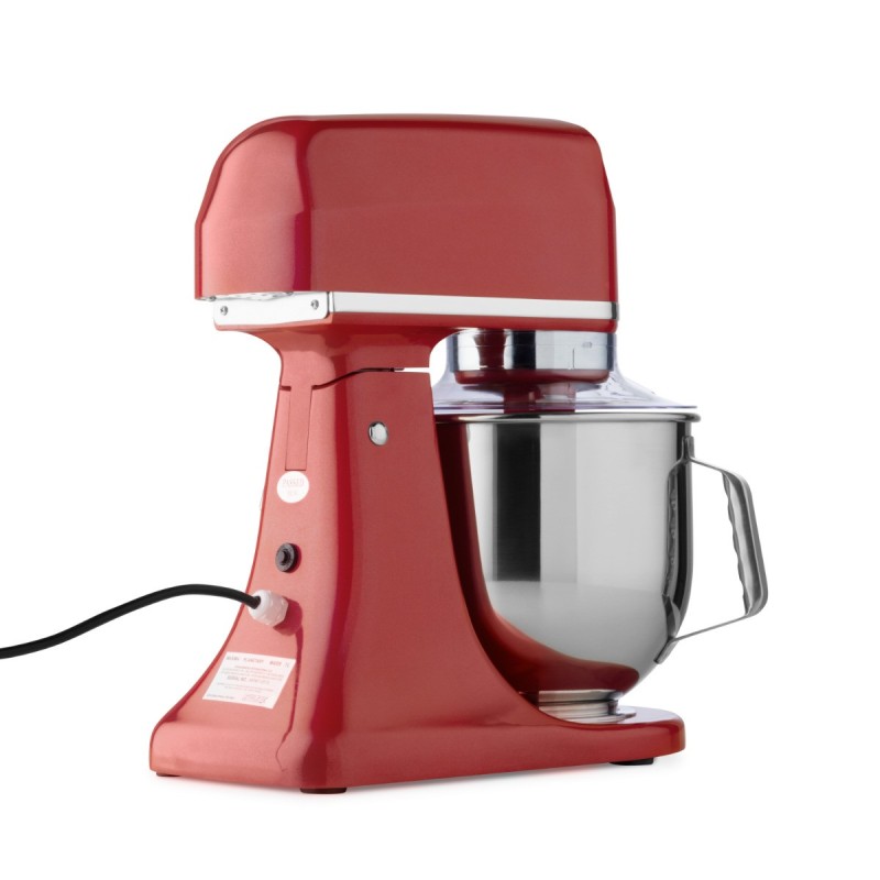 Maxima - Batteur sur socle - 7L - Jusqu'à 2kg de pâte - Rouge Framboise