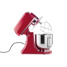 Maxima - Batteur sur socle - 7L - Jusqu'à 2kg de pâte - Rouge Framboise