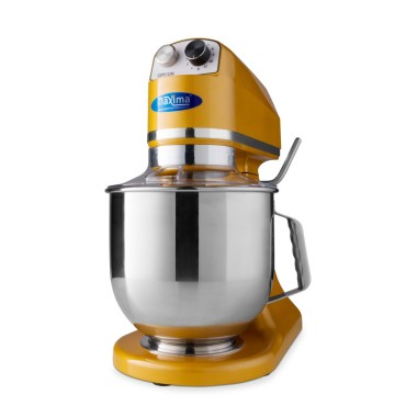 Maxima - Batteur sur socle - 7 L - Jusqu'à 2 kg de pâte - Doré