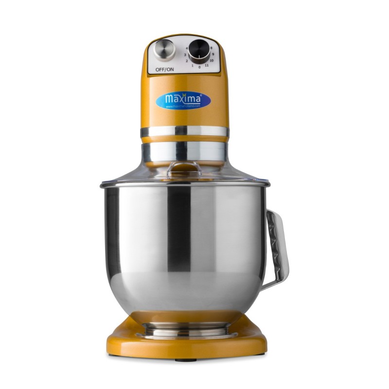 Maxima - Batteur sur socle - 7 L - Jusqu'à 2 kg de pâte - Doré