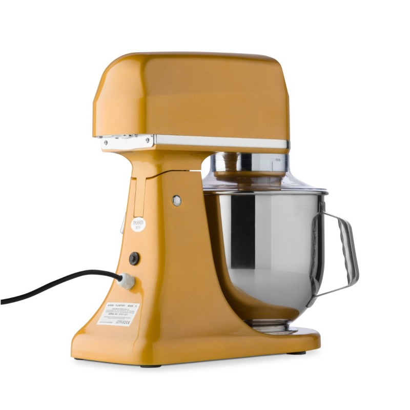 Maxima - Batteur sur socle - 7 L - Jusqu'à 2 kg de pâte - Doré