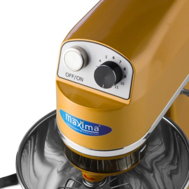 Maxima - Batteur sur socle - 7 L - Jusqu'à 2 kg de pâte - Doré