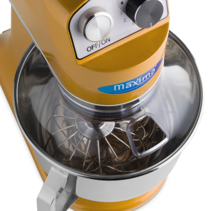 Maxima - Batteur sur socle - 7 L - Jusqu'à 2 kg de pâte - Doré