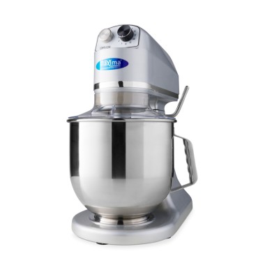 Maxima - Batteur sur socle - 7 litres - Jusqu'à 2 kg de pâte - Argent