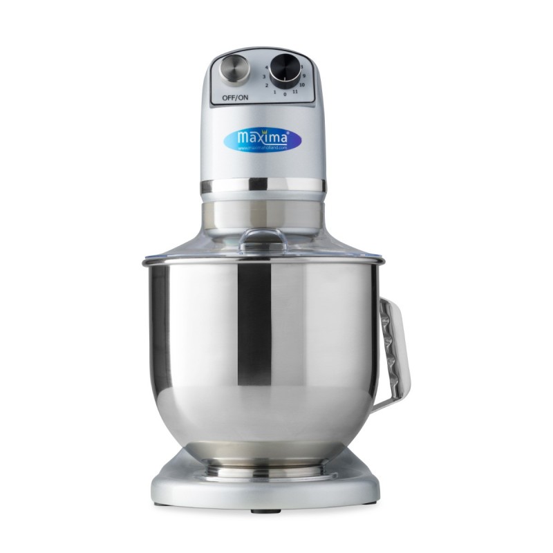 Maxima - Batteur sur socle - 7 litres - Jusqu'à 2 kg de pâte - Argent