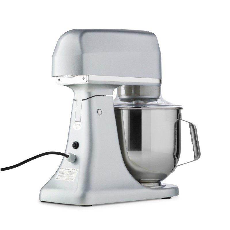 Maxima - Batteur sur socle - 7 litres - Jusqu'à 2 kg de pâte - Argent