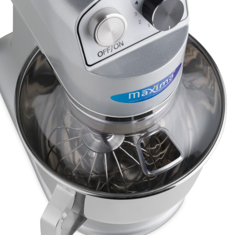 Maxima - Batteur sur socle - 7 litres - Jusqu'à 2 kg de pâte - Argent