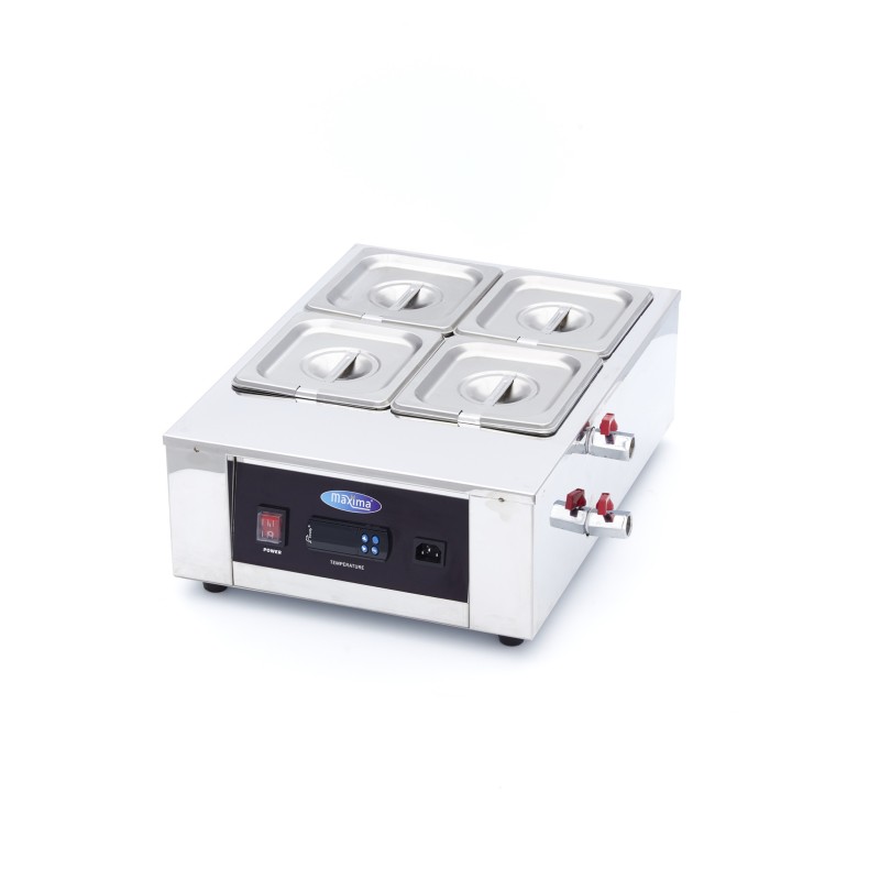 Maxima - Fondeur de chocolat - 4 bacs GN 1/6 de 100 mm