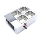 Chauffe chocolat - 4 bacs GN 1/6 de 100 mm - Maxima