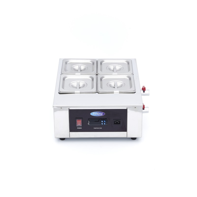 Maxima - Fondeur de chocolat - 4 bacs GN 1/6 de 100 mm