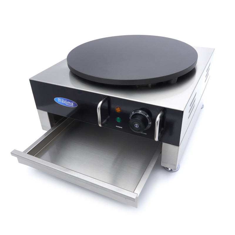 Maxima - Crêpière - Une crêpe - 40 cm - avec répartiteur de pâte