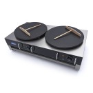 Maxima - Crêpière - Double crêpes - 2 x 40cm - inclut répartiteur de pâte