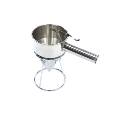 Maxima - Distributeur de pâte à crêpes - 1,3 L - En acier inoxydable - bouton de dosage inclus
