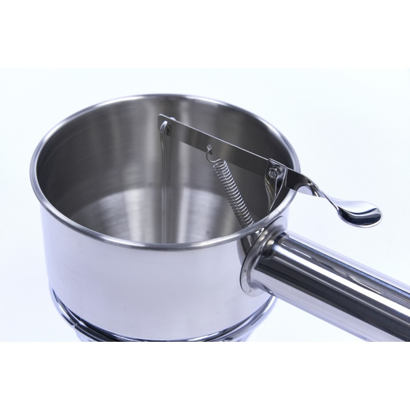 Maxima - Distributeur de pâte à crêpes - 1,3 L - En acier inoxydable - bouton de dosage inclus