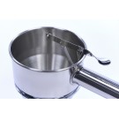 Maxima - Distributeur de pâte à crêpes - 1,3 L - En acier inoxydable - bouton de dosage inclus