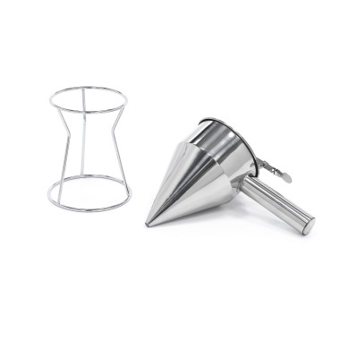 Maxima - Distributeur de pâte à crêpes - 1,3 L - En acier inoxydable - bouton de dosage inclus