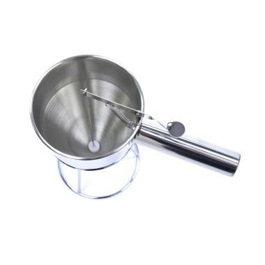 Maxima - Distributeur de pâte à crêpes - 1,3 L - En acier inoxydable - bouton de dosage inclus