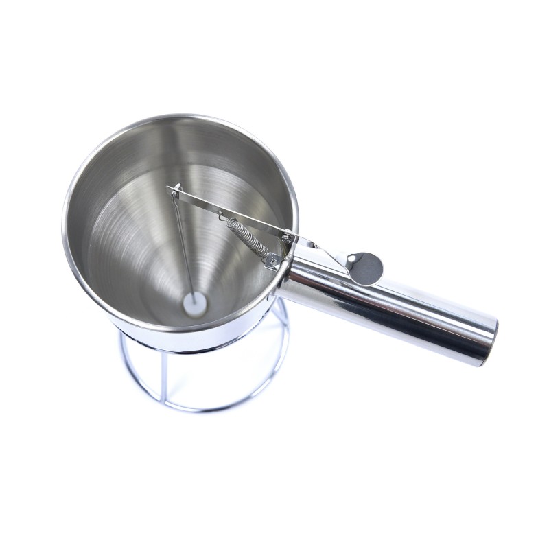 Maxima - Distributeur de pâte à crêpes - 1,3 L - En acier inoxydable - bouton de dosage inclus