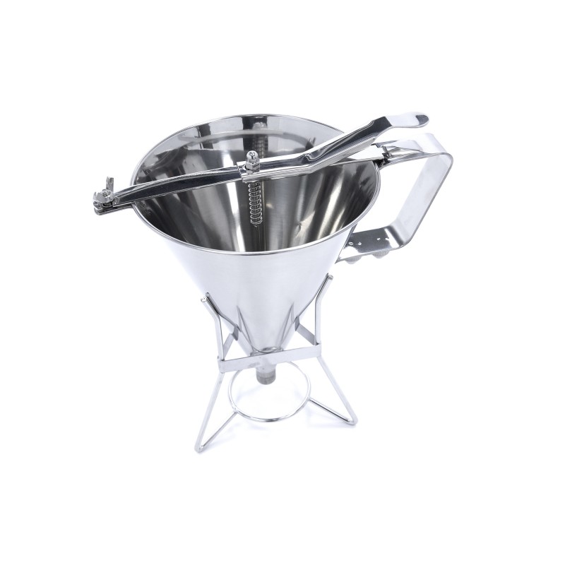 Maxima - Distributeur de pâte à crêpes - 1,6 L - En acier inoxydable - Bouton de dosage inclus
