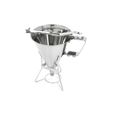 Maxima - Distributeur de pâte à crêpes - 1,6 L - En acier inoxydable - Bouton de dosage inclus