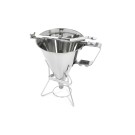 Maxima - Distributeur de pâte à crêpes - 1,6 L - En acier inoxydable - Bouton de dosage inclus