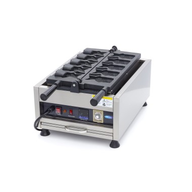 Maxima - Machine à gaufres - 5 formes de Taiyaki / poisson - Rotative - Numérique