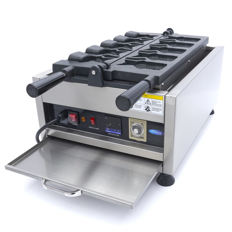 Maxima - Machine à gaufres - 5 formes de Taiyaki / poisson - Rotative - Numérique