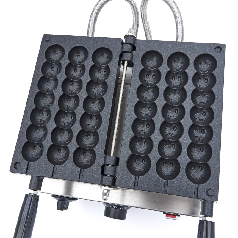Maxima - Machine à gaufres - 3 sucettes - Emojis sur bâtonnets