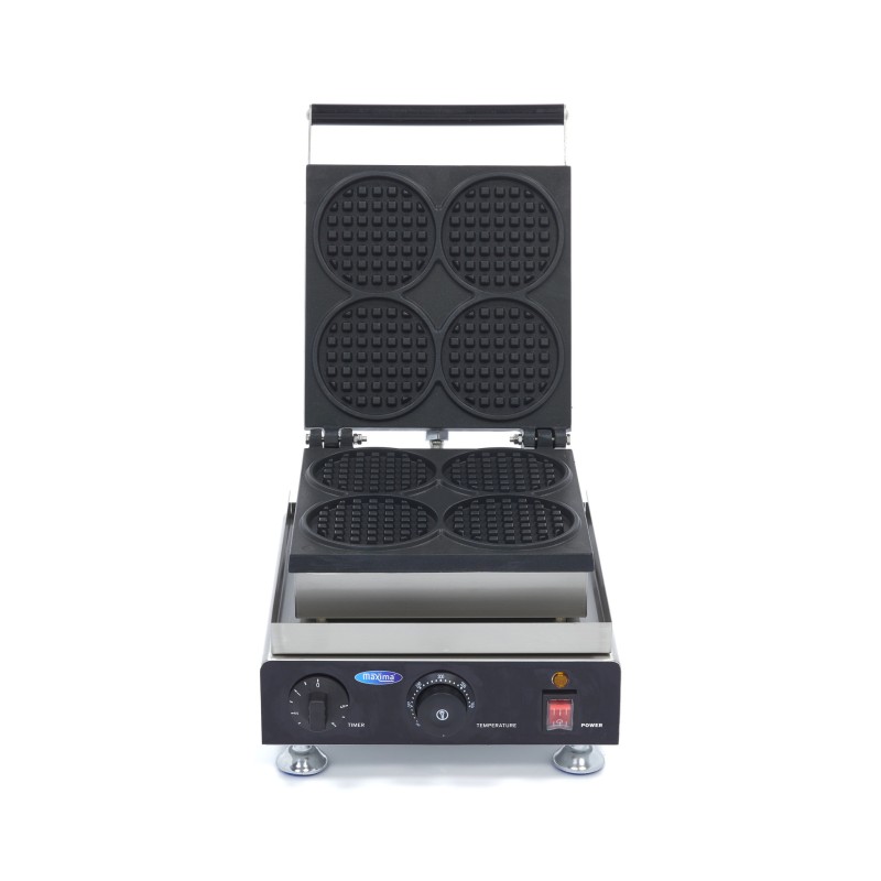 Maxima - Gauffrier - 4 gaufres - Mini ronds