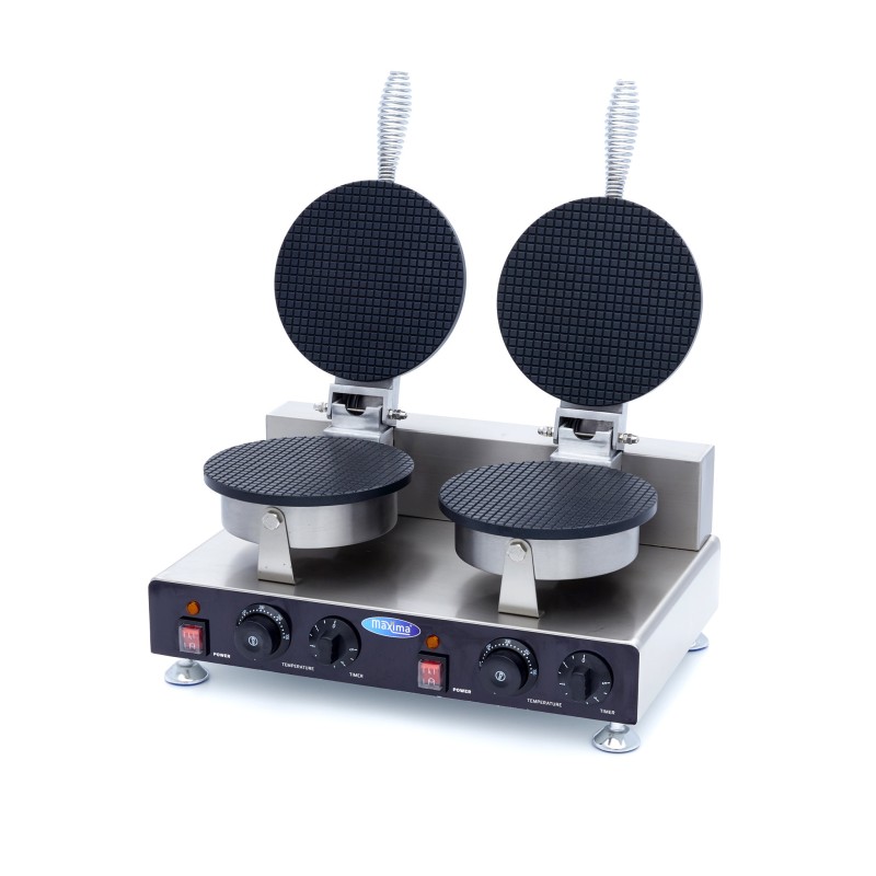 Maxima - Machine à gaufres - 2 pièces - Cornet de crème glacée