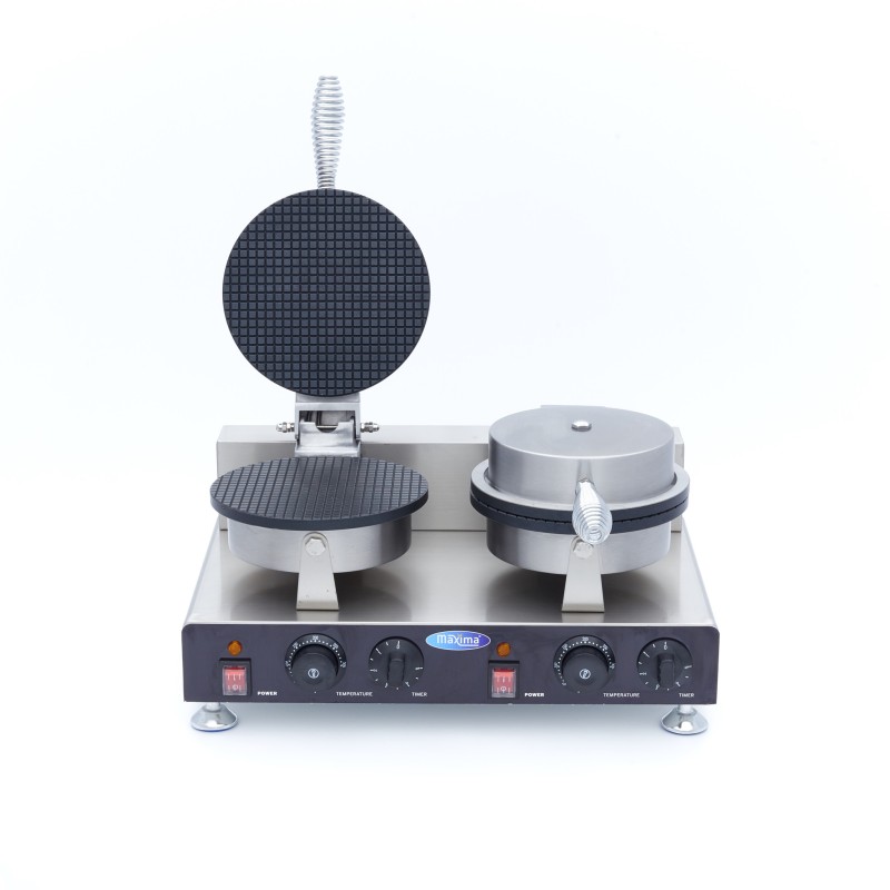 Maxima - Machine à gaufres - 2 pièces - Cornet de crème glacée