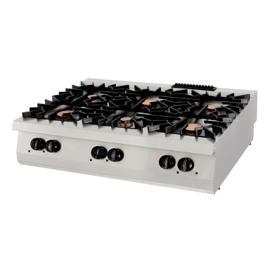 Maxima - Cuisinière haut de gamme - 6 brûleurs - Unité Triple - Profondeur de 90cm - Gaz