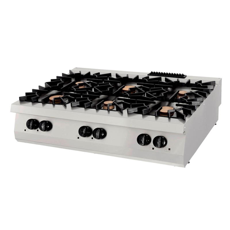Maxima - Cuisinière haut de gamme - 6 brûleurs - Unité Triple - Profondeur de 90cm - Gaz