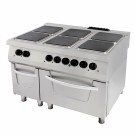 Maxima - Cuisinière Premium - 6 brûleurs - Unité triple - 90 cm de profondeur - incluant four - Électrique