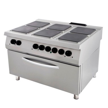 Maxima - Cuisinière Premium - 6 brûleurs - Triple unité - Profondeur de 90 cm - incl. Four large - Électrique