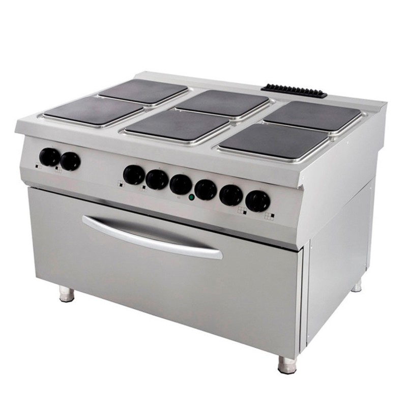 Maxima - Cuisinière Premium - 6 brûleurs - Triple unité - Profondeur de 90 cm - incl. Four large - Électrique
