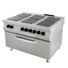 Maxima - Cuisinière Premium - 6 brûleurs - Triple unité - Profondeur de 90 cm - incl. Four large - Électrique