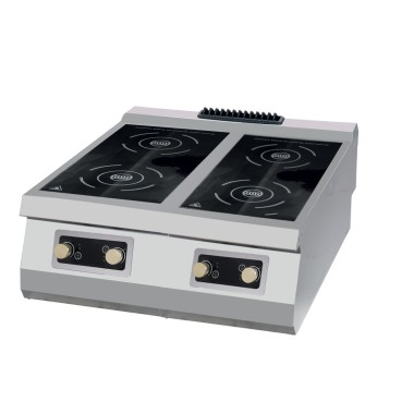 Maxima - Cuisinière à induction haut de gamme - 4 brûleurs - Double unité - Profondeur de 90 cm - Électrique