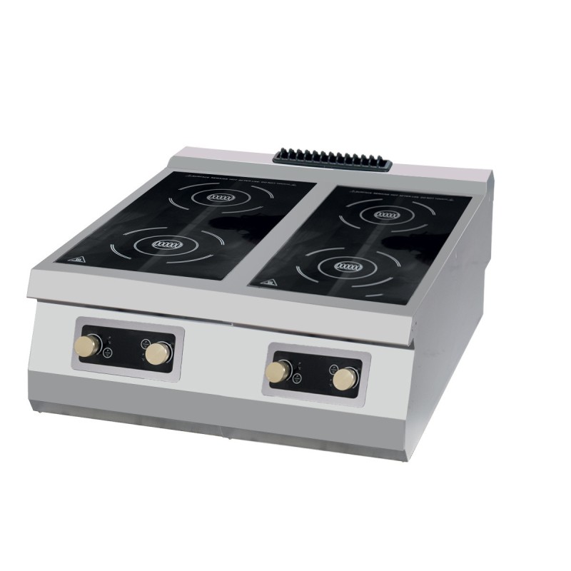 Maxima - Cuisinière à induction haut de gamme - 4 brûleurs - Double unité - Profondeur de 90 cm - Électrique