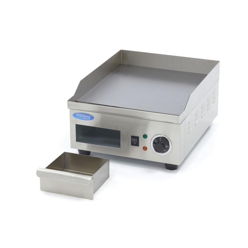 Maxima - Plaque de cuisson - Lisse - 36 cm - incluant un bac de récupération des graisses