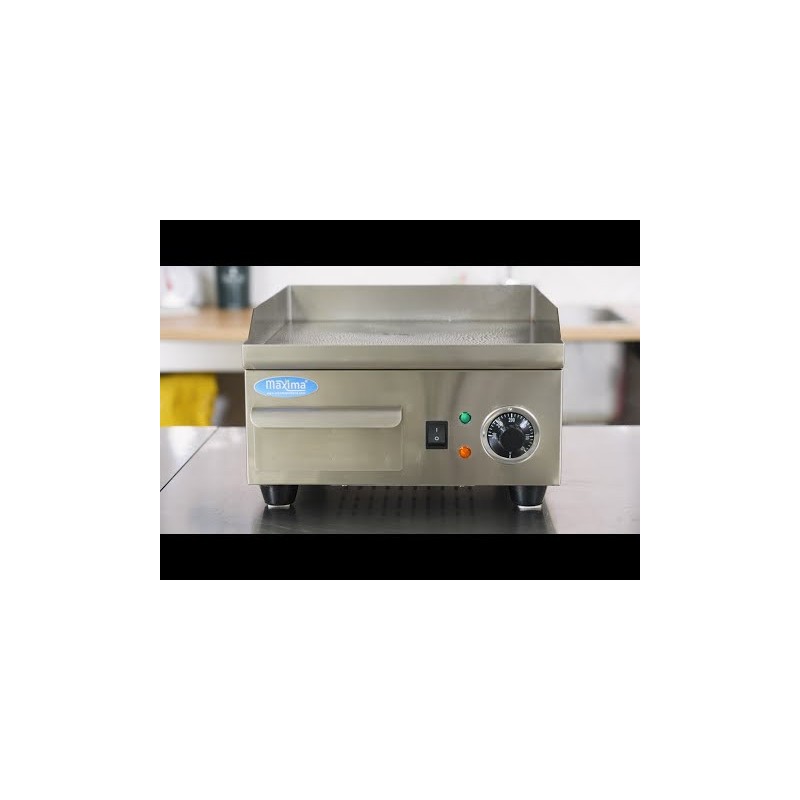 Maxima - Plaque de cuisson - Lisse - 36 cm - incluant un bac de récupération des graisses